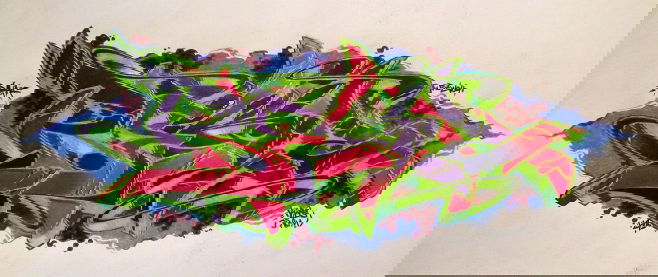 Graffiti Sketch - Photo by Reka - 5zwo4, köds, reka