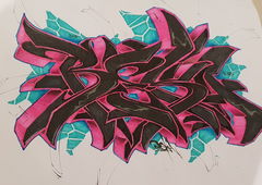 Graffiti Sketch - Photo by Reka - reka, rekas, 524 (2018)