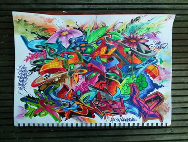 Graffiti Sketch - Photo by Reka - 5zwo4, köds, reka
