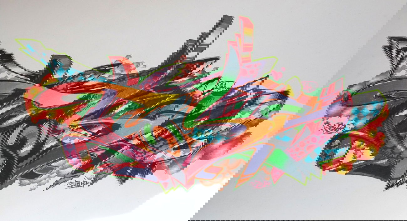 Graffiti Sketch - Photo by Reka - 5zwo4, köds, reka (2013)