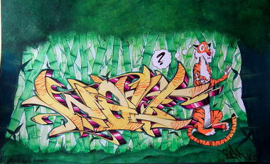 Graffiti Sketch - Photo by Reka - reka, rekas, wolf (2015)