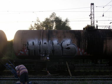 Graffiti Train in Russia - Photo by Renoager - Hacs, Renoager, Gans (2010)