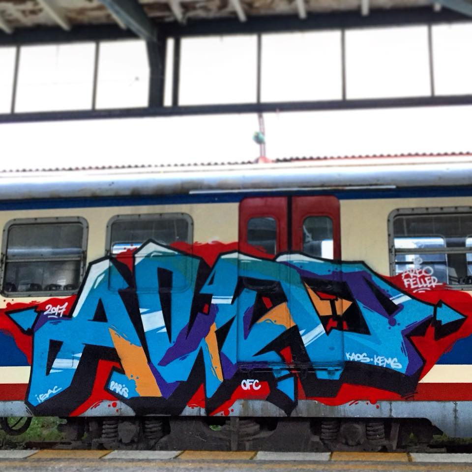 Graffiti Train - Photo by Reof - areo, areofeller, istanbul (2017)
