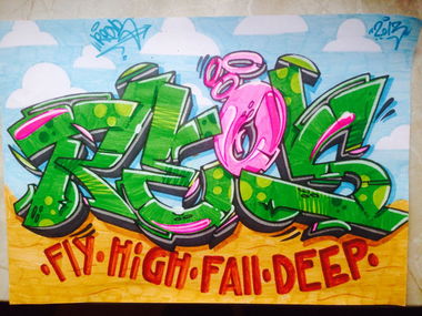 Graffiti Sketch - Photo by ReosZwo - Reos, zwo, Koblenz (2013)