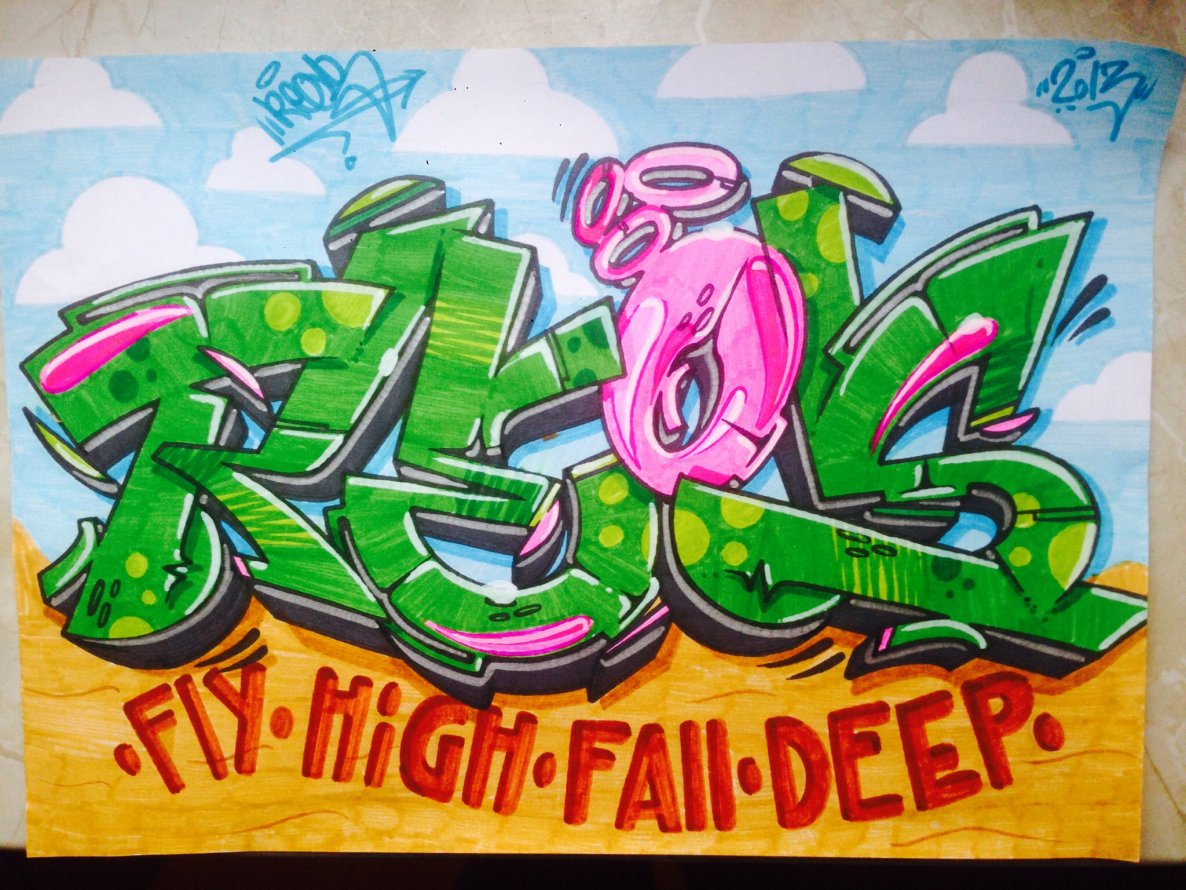 Graffiti Sketch - Photo by ReosZwo - Reos, zwo, Koblenz (2013)