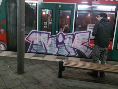 Graffiti Train in Potsdam - Photo by Reshef - Nik