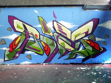 Graffiti Wall in Frankfurt - Photo by Rics - RICS, SUPER, CREW (2014)