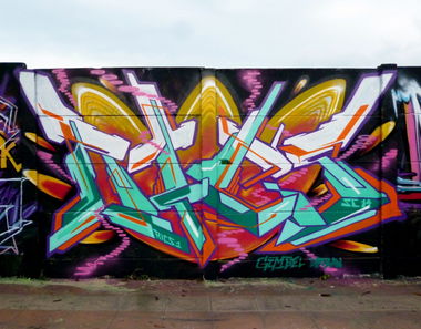 Graffiti Wall in Surabaya - Photo by Rics - RICS, SUPER, CREW (2014)