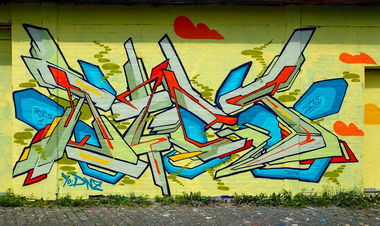 Graffiti Wall in Bad Vilbel - Photo by Rics - RICS, SUPER, CREW (2014)