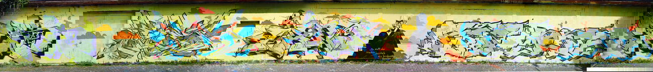 Graffiti Wall in Bad Vilbel - Photo by Rics - FINK72, RICS, IAN (2014)