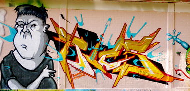 Graffiti Wall in Bad Vilbel - Photo by Rics - RICS, Super, Crew (2012)