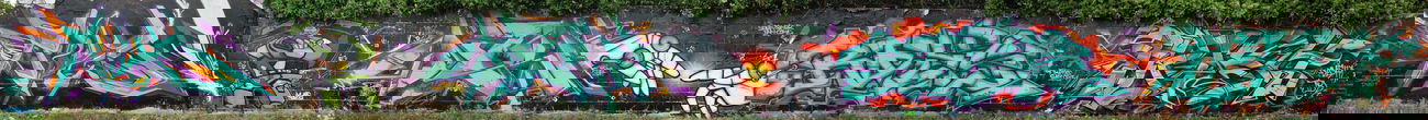 Graffiti Wall in Strasbourg - Photo by Rics - RICS, Witch, RAYS (2012)