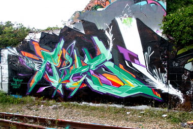 Graffiti Wall in Strasbourg - Photo by Rics - Rics, Super, crew (2012)