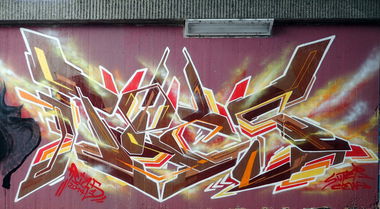 Graffiti Wall in Frankfurt - Photo by Rics - RICS, SUPER, CREW (2014)
