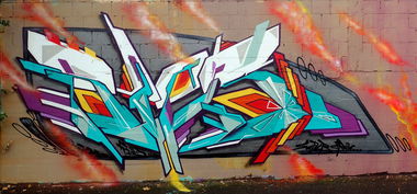 Graffiti Wall in Kaiserslautern - Photo by Rics - RICS, Super, crew (2014)