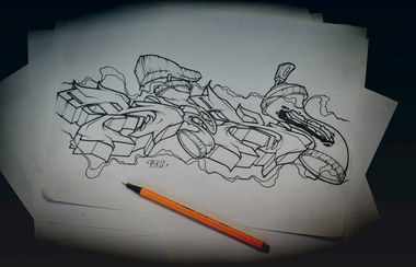 Graffiti Sketch - Photo by Riko