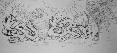 Graffiti Sketch - Photo by Riko