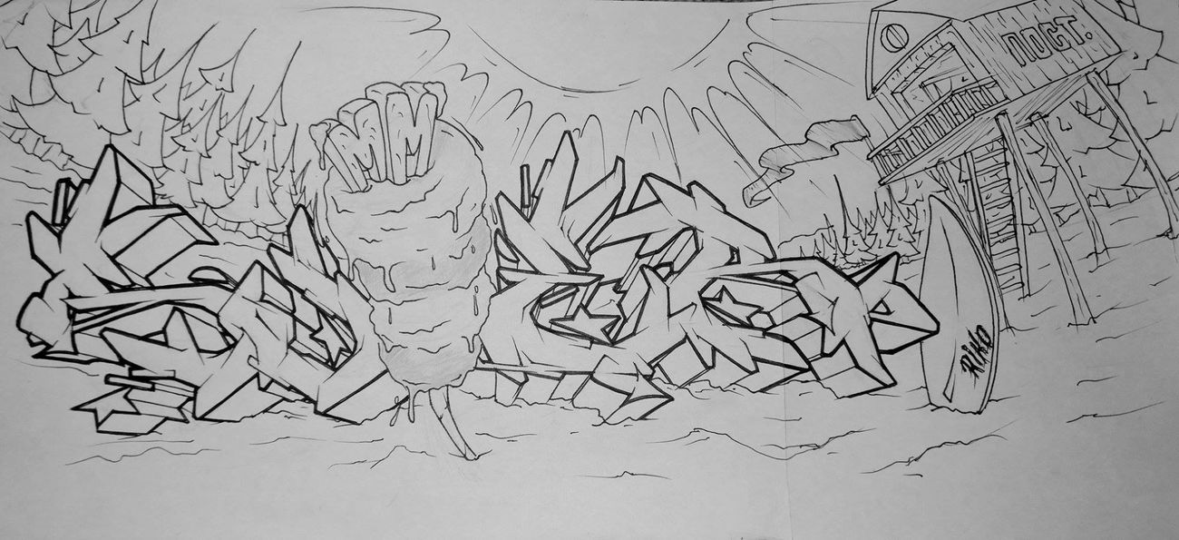 Graffiti Sketch - Photo by Riko