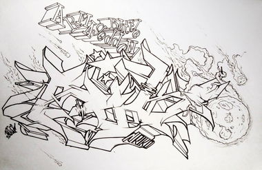 Graffiti Sketch - Photo by Riko