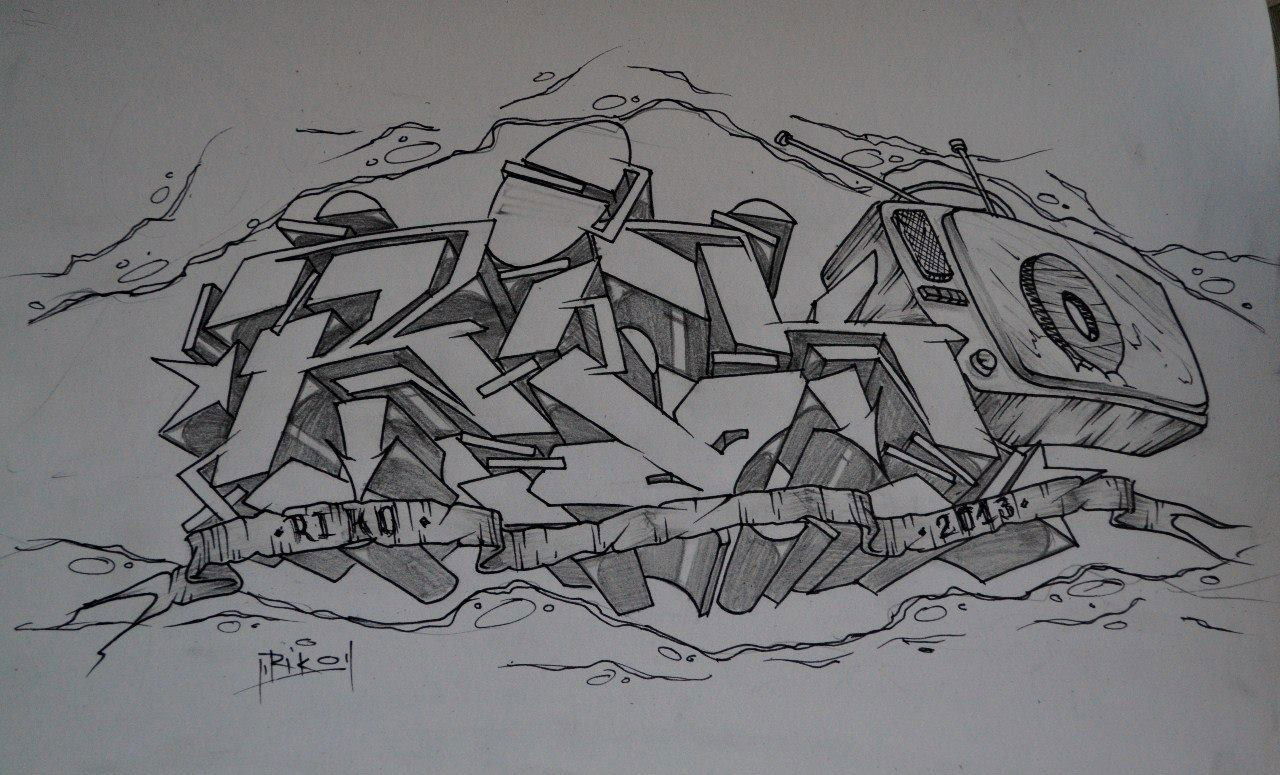 Graffiti Sketch - Photo by Riko