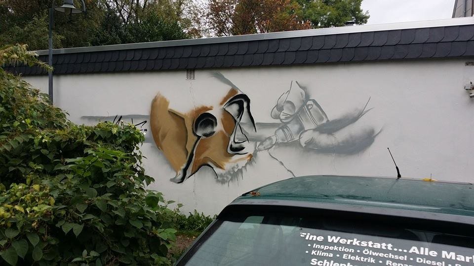 Graffiti Wall - Photo by Risa1N3 - Totenkopf, Style, First