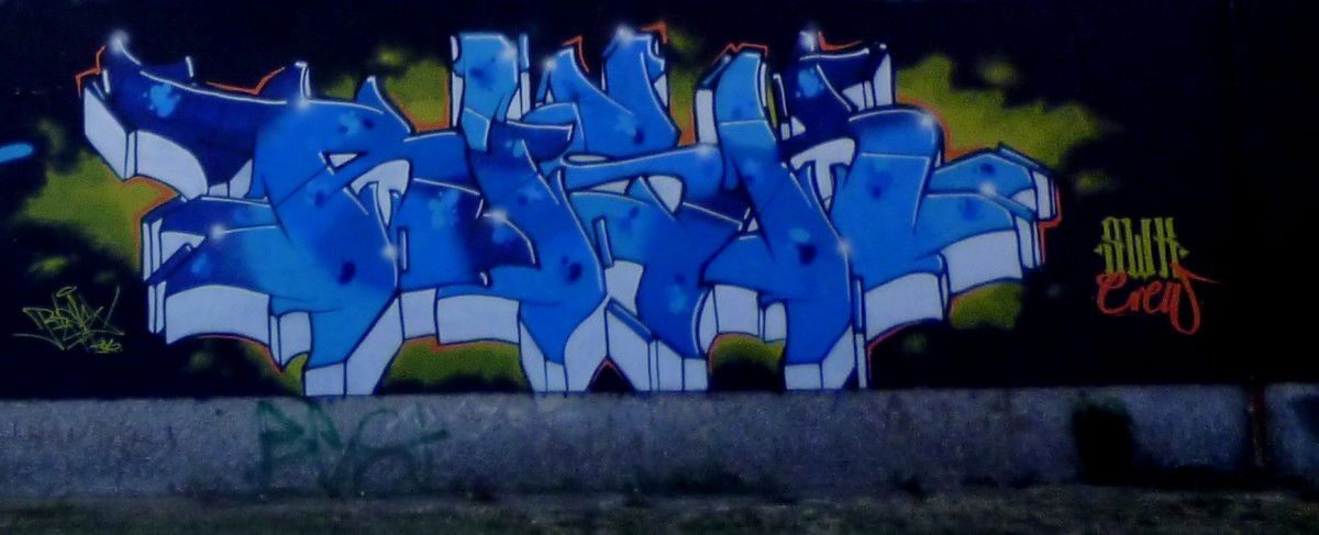 Graffiti Wall in ?akovo - Photo by Risk - risk, swk