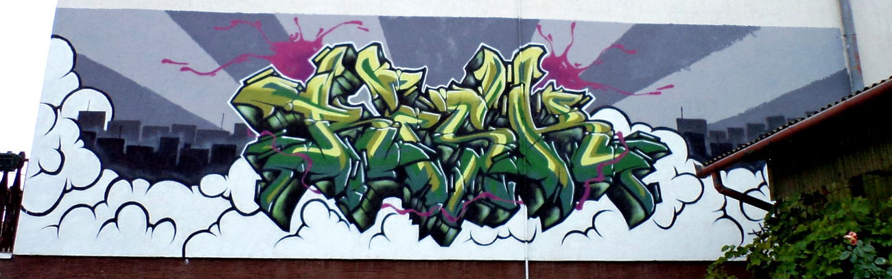 Graffiti Wall in ?akovo - Photo by Risk - risk