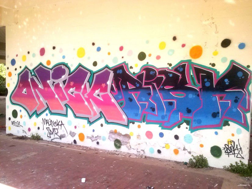 Graffiti Wall in Sveti Vid-Miholjice - Photo by Risk - risk, swk, onick (2013)