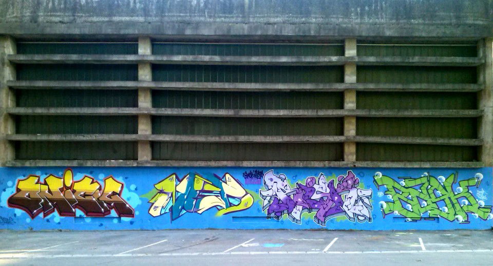 Graffiti Wall - Photo by Risk - risk, onick, den (2013)