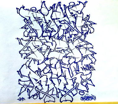 Graffiti Sketch - Photo by Risk - risk, swk (2013)