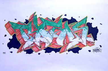 Graffiti Sketch - Photo by Risk - risk, swk (2014)