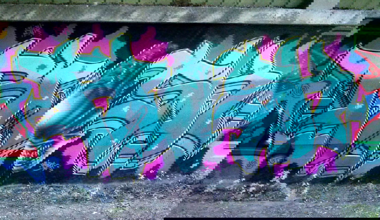 Graffiti Wall - Photo by Risk - risk, swk, skel (2014)