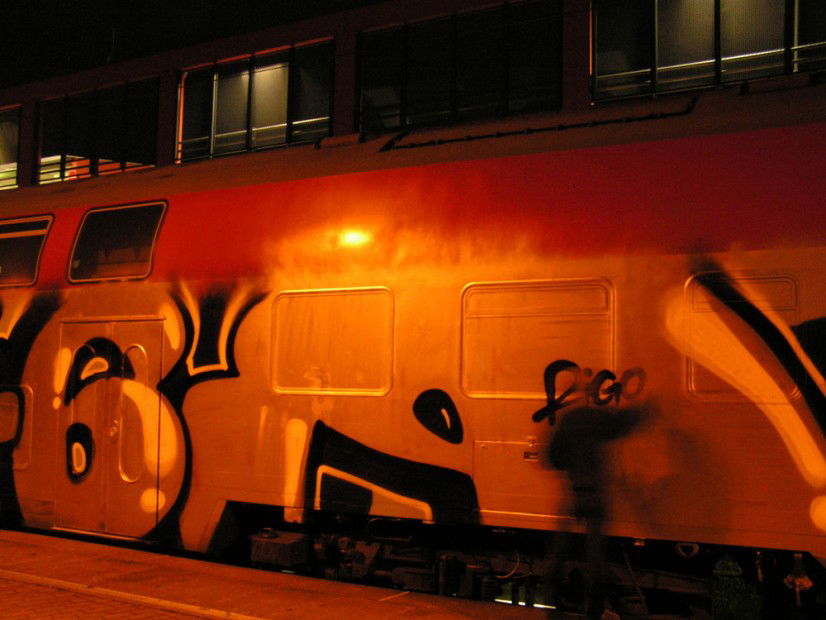Graffiti Train in Potsdam - Photo by Rizah - 469, Rigoe, Potsdam