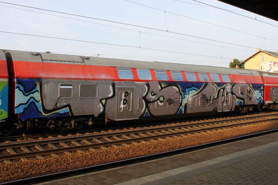 Graffiti Train in Potsdam - Photo by Rizah - TBS, 469, Rigoe