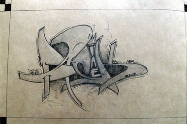 Graffiti Sketch in Potsdam - Photo by Rizah - Back, Zaser, Potsdam