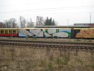 Graffiti Train in Potsdam - Photo by Rizah - ABIS, BAD, Potsdam