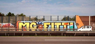 Graffiti Bombing in Berlin - Photo by Rizah - MC, FITTI, Fitti