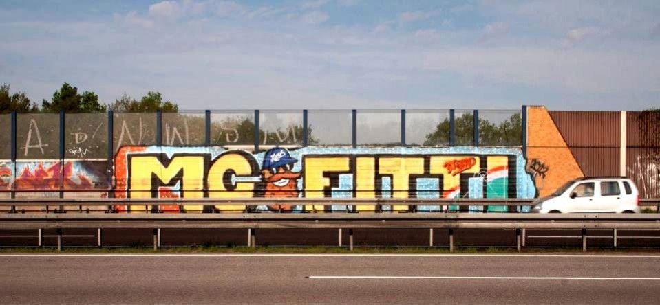 Graffiti Bombing in Berlin - Photo by Rizah - MC, FITTI, Fitti