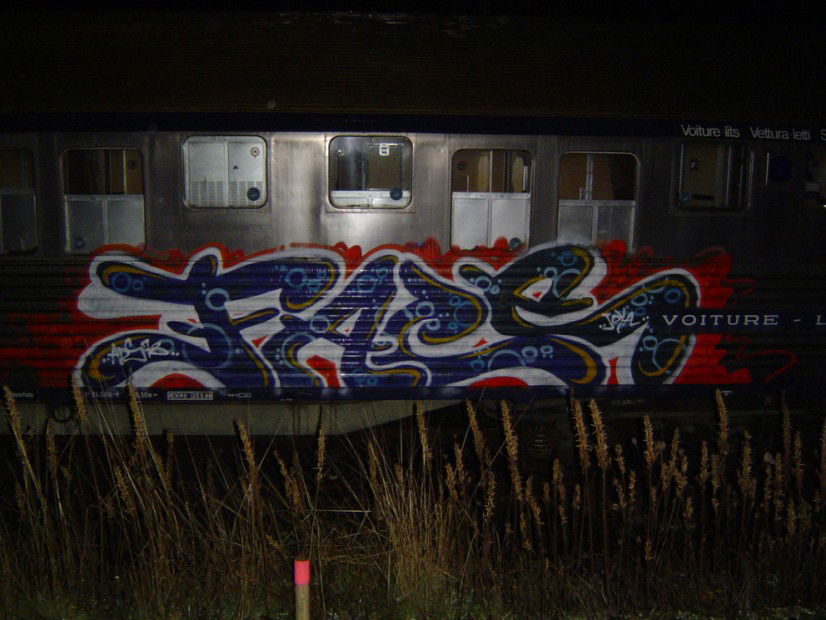 Graffiti Train in La Celle-sous-Gouzon - Photo by Rizah - Face, Potsdam
