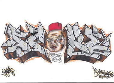 Graffiti Sketch in Sakarya - Photo by RoaOne - roa (2011)