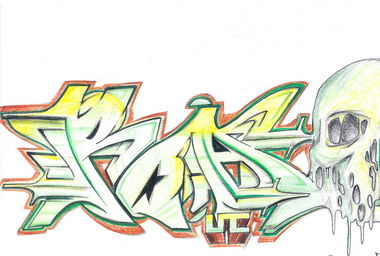 Graffiti Sketch in Sakarya - Photo by RoaOne - roa (2012)