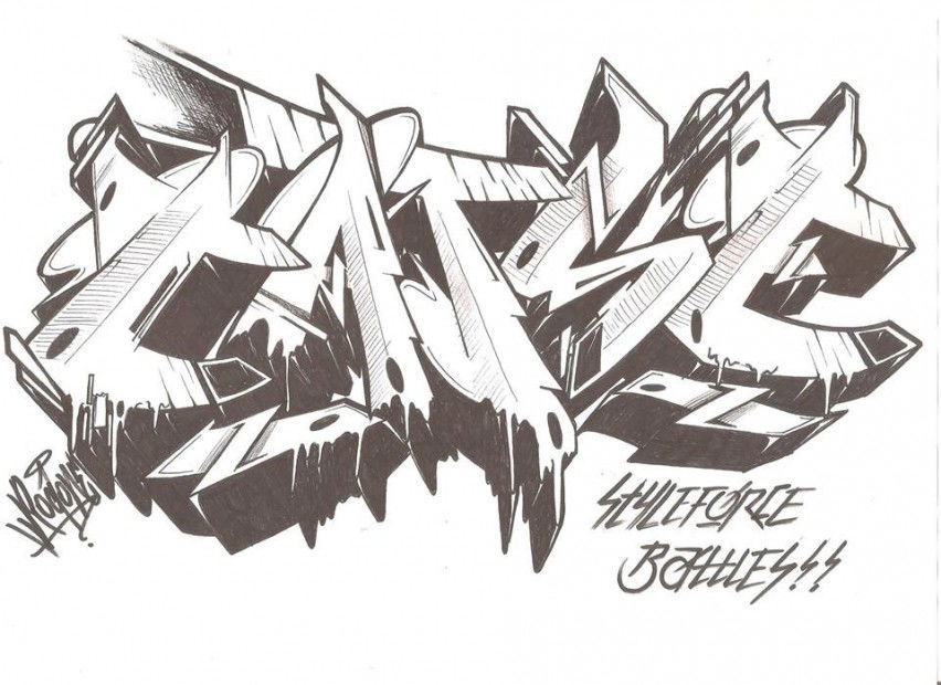 Graffiti Sketch in Sakarya - Photo by RoaOne - roa (2013)
