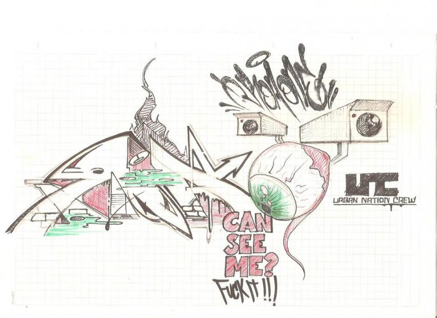 Graffiti Sketch in Sakarya - Photo by RoaOne - roa (2013)