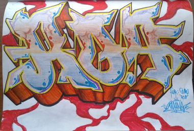 Graffiti Sketch in Sakarya - Photo by RoaOne - roa (2011)