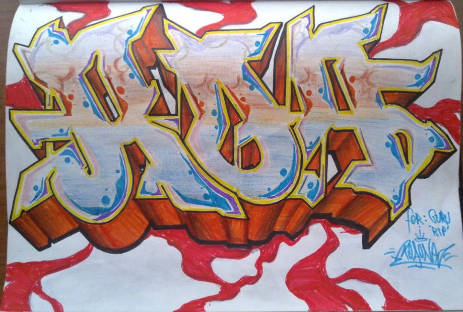 Graffiti Sketch in Sakarya - Photo by RoaOne - roa (2011)