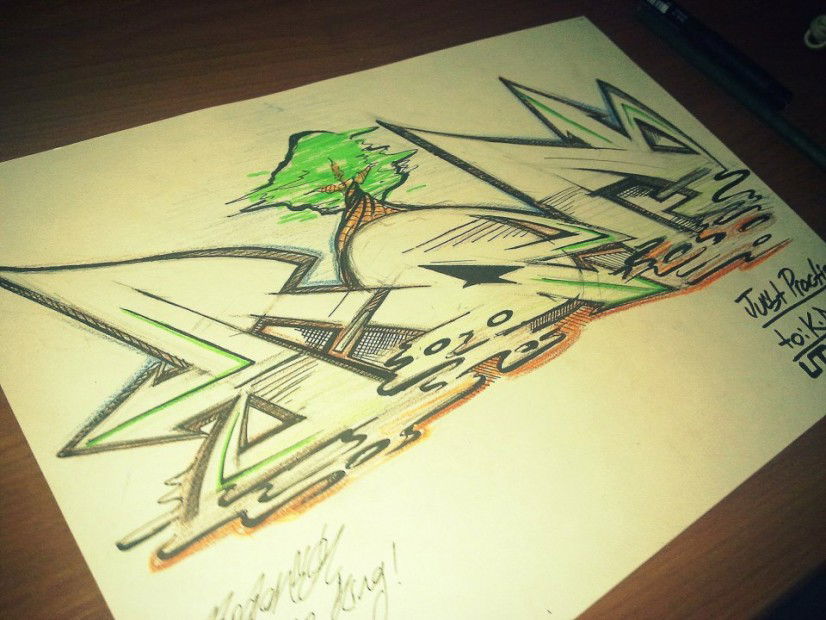 Graffiti Sketch - Photo by RoaOne (2012)