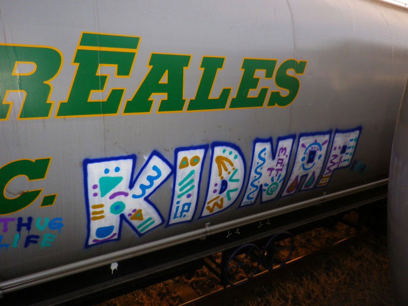 Graffiti Train in Hungary - Photo by RobertPoulsen - kidnap, ip, graffiti (2013)