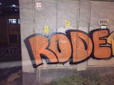 Graffiti Bombing - Photo by Rodegraff