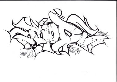 Graffiti Sketch in Set yeri - Photo by Rodegraff (2013)