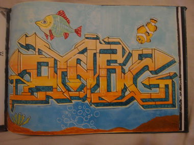 Graffiti Sketch in Hamburg - Photo by Roeksure